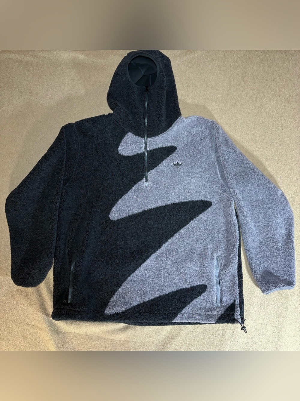 Adidas Originals IW7002 Polar Fleece Hoodie 2XL Black Gray